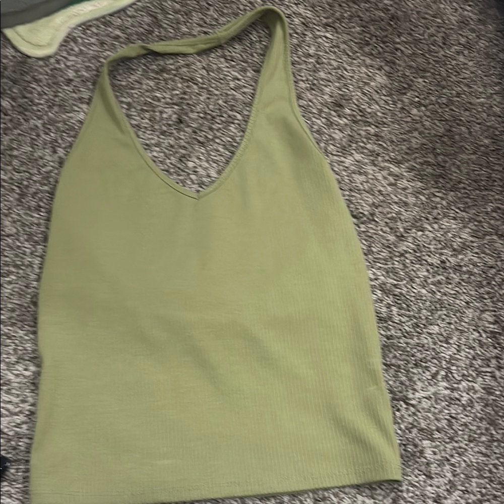 Olive Green Women's Halter Top